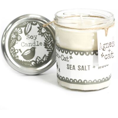 ANCIENT WISDOM 220 g Wegańska Świeczka Sojowa Jam Jar - Seasalt and Moss ANCIENT WISDOM 220 g Wegańska Świeczka Sojowa Jam Jar - Seasalt and Moss