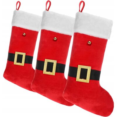 inna (Inny) 3x Skarpeta Świętego Mikołaja Na Prezenty Skarpeta Świąteczna Czerwona Xxl inna (Inny) 3x Skarpeta Świętego Mikołaja Na Prezenty Skarpeta Świąteczna Czerwona Xxl