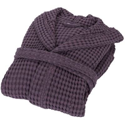 Accappatoio Fazzini in cotone color melanzana Accappatoio Fazzini in cotone color melanzana