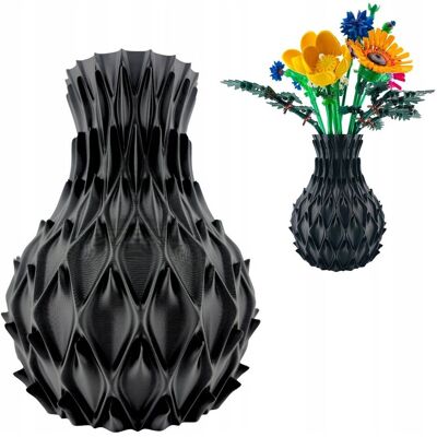 Rio ARYA – antracytowy wazon 3D Forge kompatybilny z LEGO® Botanicals Rio ARYA – antracytowy wazon 3D Forge kompatybilny z LEGO® Botanicals