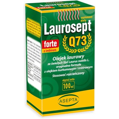 ASEPTA Laurosept FORTE Q73 100ml - Olejek laurowy + olejek z kurkumy i imbiru ASEPTA Laurosept FORTE Q73 100ml - Olejek laurowy + olejek z kurkumy i imbiru