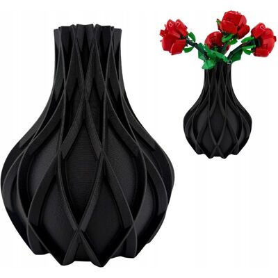 Rio AVIO – czarny wazon 3D Forge kompatybilny z LEGO® Botanicals Rio AVIO – czarny wazon 3D Forge kompatybilny z LEGO® Botanicals