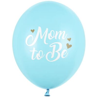 Party Deco Balony 30 Cm, Mom To Be, Pastel Light Blue (1 Op. / 50 Szt.) Party Deco Balony 30 Cm, Mom To Be, Pastel Light Blue (1 Op. / 50 Szt.)