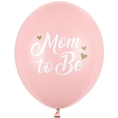 Party Deco Balony 30 Cm, Mom To Be, Pastel Pale Pink (1 Op. / 50 Szt.) Party Deco Balony 30 Cm, Mom To Be, Pastel Pale Pink (1 Op. / 50 Szt.)