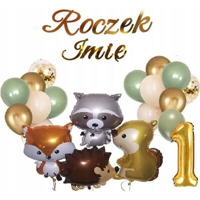 inna (Inny) BALONY BOHO zwierzątka WOODLAND baner ROCZEK imię inna (Inny) BALONY BOHO zwierzątka WOODLAND baner ROCZEK imię
