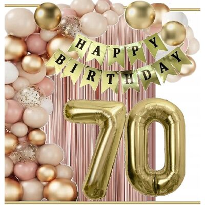 Extra Party Balony Złote Dekoracje Na Urodziny Cyfra 70 Lat Beż Wild Rose Gold Extra Party Balony Złote Dekoracje Na Urodziny Cyfra 70 Lat Beż Wild Rose Gold