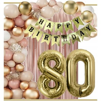 Extra Party Balony Złote Dekoracje Na Urodziny Cyfra 80 Lat Beż Wild Rose Gold Extra Party Balony Złote Dekoracje Na Urodziny Cyfra 80 Lat Beż Wild Rose Gold