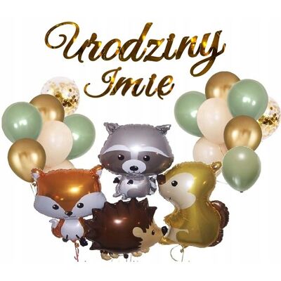 inna (Inny) BALONY zwierzątka na urodziny WOODLAND baner IMIĘ inna (Inny) BALONY zwierzątka na urodziny WOODLAND baner IMIĘ