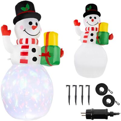 Iso Trade Bałwan Dmuchany Pompowany Świecacy LED Duży Ozdoba Lampki 155cm Bałwanek XL RUHHY Iso Trade Bałwan Dmuchany Pompowany Świecacy LED Duży Ozdoba Lampki 155cm Bałwanek XL RUHHY