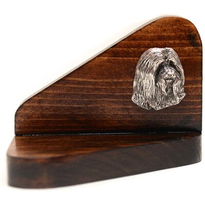 Bearded Collie, Highland Collie - drewniany świecznik z psem, podstawka pod tealight, miejsce pamięci psa marki Art-Dog Bearded Collie, Highland Collie - drewniany świecznik z psem, podstawka pod tealight, miejsce pamięci psa marki Art-Dog
