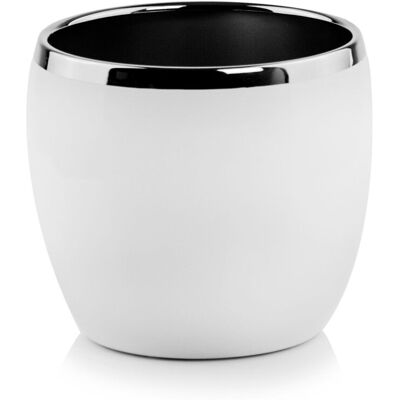 POLNIX Biało-Srebrna Osłonka Ceramiczna - Kula 20x20 Cm POLNIX Biało-Srebrna Osłonka Ceramiczna - Kula 20x20 Cm