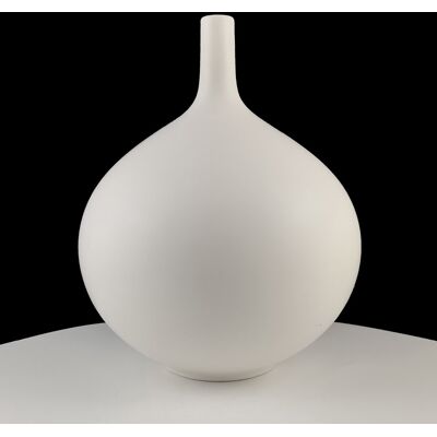 Inny producent Biały Wazon Dekoracyjny Ceramiczny Sevilla - 24cm Inny producent Biały Wazon Dekoracyjny Ceramiczny Sevilla - 24cm