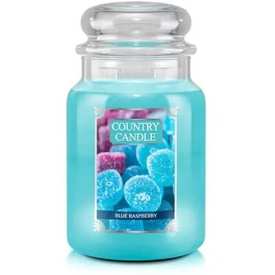 Blue Raspberry - Country Candle - duża świeca zapachowa z dwoma knotami (652g) Blue Raspberry - Country Candle - duża świeca zapachowa z dwoma knotami (652g)
