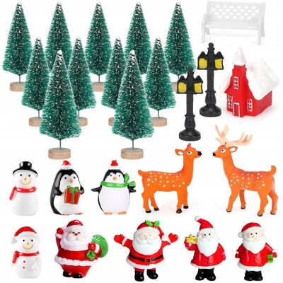 Inny producent BLUELVES Zestaw 24 Miniaturowych Ozdób Świątecznych Figury Świąteczne Inny producent BLUELVES Zestaw 24 Miniaturowych Ozdób Świątecznych Figury Świąteczne