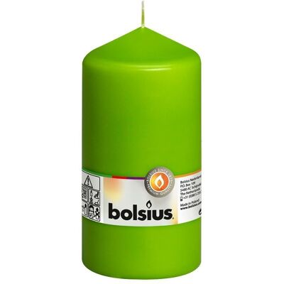 Bolsius Świeca Bryłowa Pieńkowa Słupek Bezzapachowa 15cm 150/78 Mm - Jasny Zielony Lemon Bolsius Świeca Bryłowa Pieńkowa Słupek Bezzapachowa 15cm 150/78 Mm - Jasny Zielony Lemon