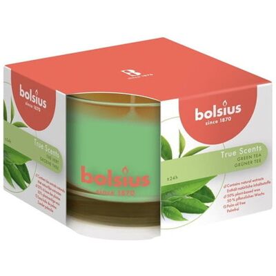 Wegańska Świeca Zielona Herbata Bolsius - Średnia - 24H - Naturalne Ekstrakty Wegańska Świeca Zielona Herbata Bolsius - Średnia - 24H - Naturalne Ekstrakty