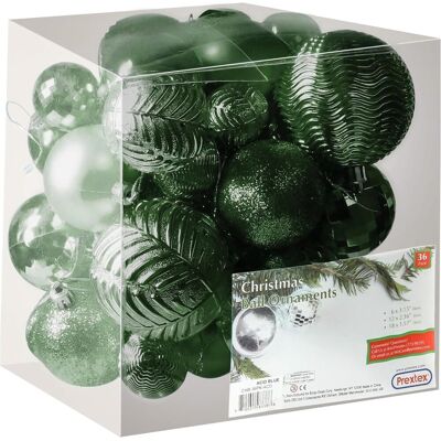 Inny producent Bombki choinkowe nietłukące Bańki na choinkę SZMARAGDOWA ZIELEŃ - 36 sztuk Inny producent Bombki choinkowe nietłukące Bańki na choinkę SZMARAGDOWA ZIELEŃ - 36 sztuk