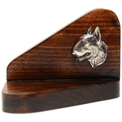 Bulterier, Bull Terrier II - drewniany świecznik z psem, podstawka pod tealight, miejsce pamięci psa marki Art-Dog Bulterier, Bull Terrier II - drewniany świecznik z psem, podstawka pod tealight, miejsce pamięci psa marki Art-Dog