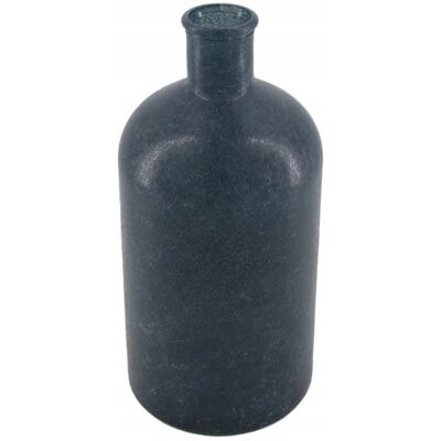 Zielona Fabryka Butelka niebieska wazon szklany eko 28cm ozdobny Zielona Fabryka Butelka niebieska wazon szklany eko 28cm ozdobny