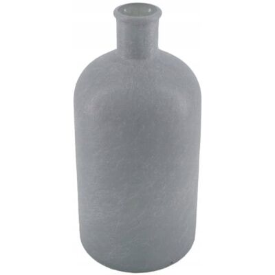 Zielona Fabryka Butelka wazon jasno szary szklany eko 13x28cm Zielona Fabryka Butelka wazon jasno szary szklany eko 13x28cm