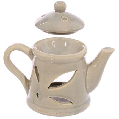 ANCIENT WISDOM Ceramiczny Kominek na olejki eteryczne z pokrywką Czajniczek - cappucino ANCIENT WISDOM Ceramiczny Kominek na olejki eteryczne z pokrywką Czajniczek - cappucino