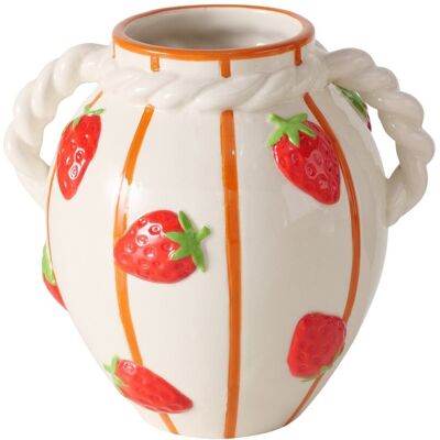 Boltze Ceramiczny Wazon Fresas z Wzorem Truskawek Boltze Ceramiczny Wazon Fresas z Wzorem Truskawek