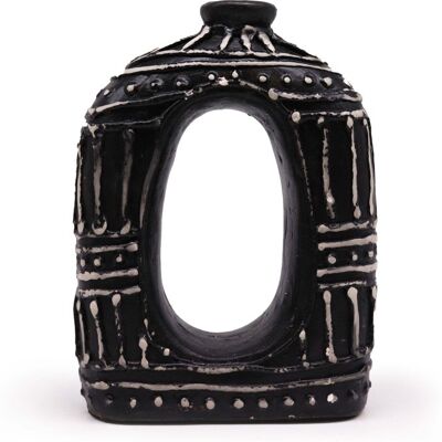 Wazon Owalny Donat z Lomboku - Dekoracyjna Ceramika 23cm Wazon Owalny Donat z Lomboku - Dekoracyjna Ceramika 23cm