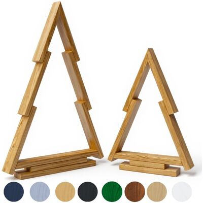 be4group Choinka drewniana dekoracja zestaw 2 szt. - 55 oraz 38 cm, naturalna, świąteczna ozdoba, figurka be4group Choinka drewniana dekoracja zestaw 2 szt. - 55 oraz 38 cm, naturalna, świąteczna ozdoba, figurka