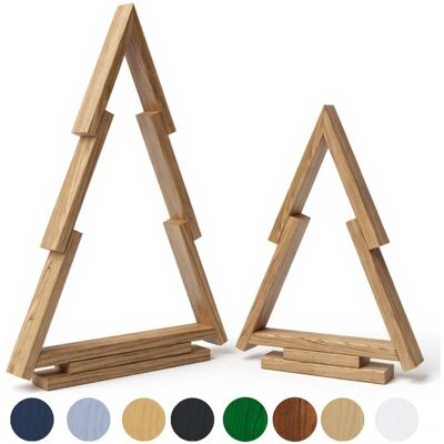 be4group Choinka drewniana dekoracja zestaw 2 szt. - 55 oraz 38 cm, nieimpregnowana, świąteczna ozdoba, figurka be4group Choinka drewniana dekoracja zestaw 2 szt. - 55 oraz 38 cm, nieimpregnowana, świąteczna ozdoba, figurka