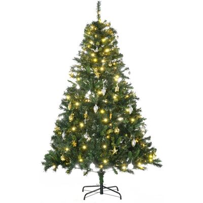 Homcom Choinka LED z włóknami optycznymi, gwiazda, dekoracja Homcom Choinka LED z włóknami optycznymi, gwiazda, dekoracja
