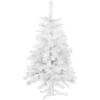 Springos Choinka sztuczna 120 cm biała jodła jak żywa, nowoczesna, ze stojakiem Springos Choinka sztuczna 120 cm biała jodła jak żywa, nowoczesna, ze stojakiem