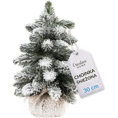 Creative Choinka sztuczna mała ośnieżona na Boże Narodzenie do dekoracji na stół biurko parapet 30 cm Creative Choinka sztuczna mała ośnieżona na Boże Narodzenie do dekoracji na stół biurko parapet 30 cm