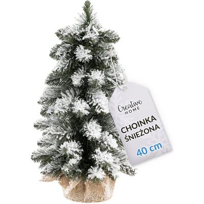 Creative Choinka sztuczna mała ośnieżona na Boże Narodzenie do dekoracji na stół biurko parapet 40 cm Creative Choinka sztuczna mała ośnieżona na Boże Narodzenie do dekoracji na stół biurko parapet 40 cm