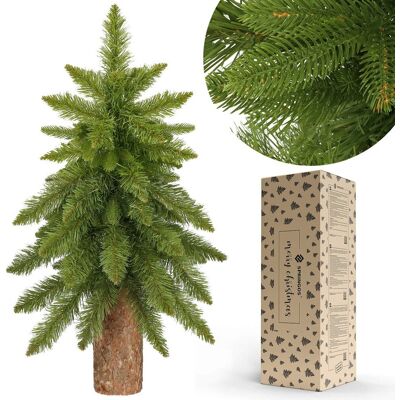 SPRINGOS - 90 cm - Zielony - Naturalny pień - Sztuczne drzewo bożonarodzeniowe SPRINGOS - 90 cm - Zielony - Naturalny pień - Sztuczne drzewo bożonarodzeniowe