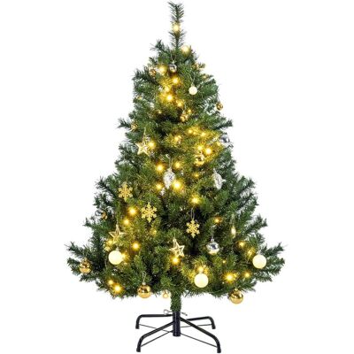 Homcom Choinka Sztuczna Z Dekoracją, 80/120 Led, 75x120 Cm Homcom Choinka Sztuczna Z Dekoracją, 80/120 Led, 75x120 Cm