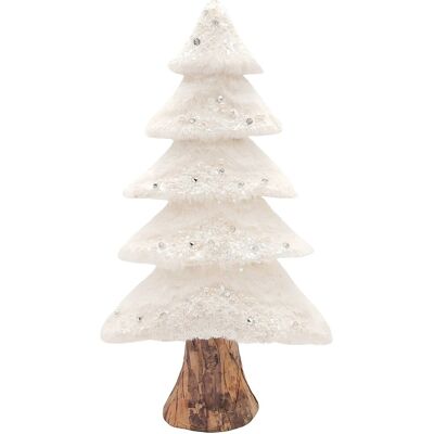 Inny producent Choinka Sztuczna Z Futerkiem Brokatem Kryształowa Glamour Biała 60 Cm Inny producent Choinka Sztuczna Z Futerkiem Brokatem Kryształowa Glamour Biała 60 Cm