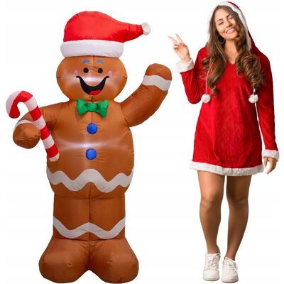 JUMI Ciastek Dmuchany Świecący Duży Pompowany Led 155cm JUMI Ciastek Dmuchany Świecący Duży Pompowany Led 155cm