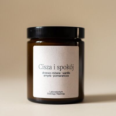 Cisza I Spokój - Świeca Sojowa 180ml, Laboratorium Dobrego Nastroju Cisza I Spokój - Świeca Sojowa 180ml, Laboratorium Dobrego Nastroju