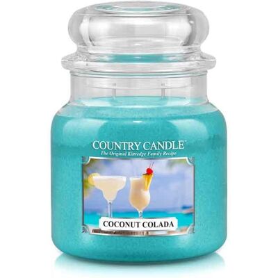 Country Candle, Coconut Colada, świeca zapachowa, średni słoik, 2 knoty Country Candle, Coconut Colada, świeca zapachowa, średni słoik, 2 knoty