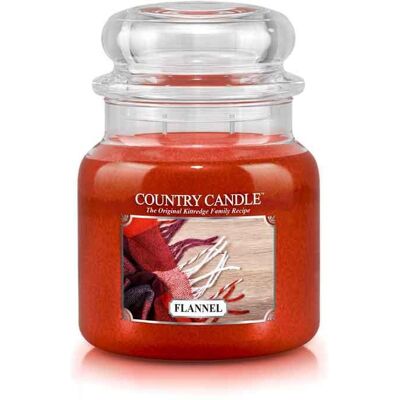 Kringle Candle Country Candle, Flannel, świeca zapachowa, średni słoik, 2 knoty Kringle Candle Country Candle, Flannel, świeca zapachowa, średni słoik, 2 knoty
