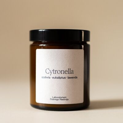 Cytronella - Świeca Sojowa 180 Ml, Laboratorium Dobrego Nastroju Cytronella - Świeca Sojowa 180 Ml, Laboratorium Dobrego Nastroju