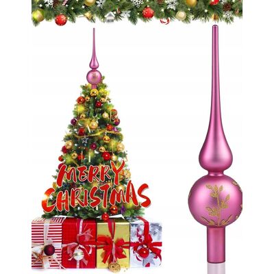 Inny producent CZUBEK NA CHOINKĘ SZKLANY 26 CM FIOLET MAT ELEGANCKA DEKORACJA ŚWIĄTECZNA Inny producent CZUBEK NA CHOINKĘ SZKLANY 26 CM FIOLET MAT ELEGANCKA DEKORACJA ŚWIĄTECZNA