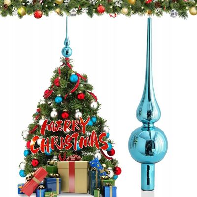 Inny producent CZUBEK NA CHOINKĘ SZKLANY 26 CM NIEBIESKI ELEGANCKA DEKORACJA ŚWIĄTECZNA Inny producent CZUBEK NA CHOINKĘ SZKLANY 26 CM NIEBIESKI ELEGANCKA DEKORACJA ŚWIĄTECZNA