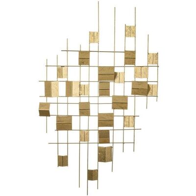 ART Dekoracja Ścienna Kwadraty Metal Kolor Złoty H86Cm ART Dekoracja Ścienna Kwadraty Metal Kolor Złoty H86Cm