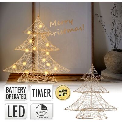 ECD Germany 30cm Metalowy Choinka z Ciepłymi Białymi LED - Dekoracja świąteczna ECD Germany 30cm Metalowy Choinka z Ciepłymi Białymi LED - Dekoracja świąteczna