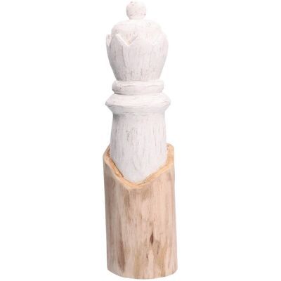 Rituali Domestici Dekoracyjna figurka w kształcie królowej Scaccomatto - Biały, 40 cm Rituali Domestici Dekoracyjna figurka w kształcie królowej Scaccomatto - Biały, 40 cm