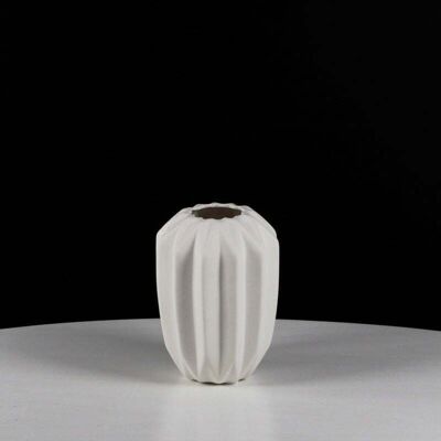 Estilo Home Dekoracyjny Wazon Ceramiczny Ozdobny Karbowany Milano 16Cm Estilo Home Dekoracyjny Wazon Ceramiczny Ozdobny Karbowany Milano 16Cm