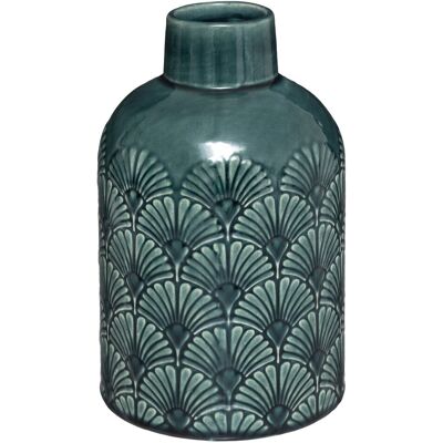 JJA SAS Dekoracyjny wazon z vintage zdobieniem, Ø 12,5 x 21 cm cm, ceramiczny JJA SAS Dekoracyjny wazon z vintage zdobieniem, Ø 12,5 x 21 cm cm, ceramiczny