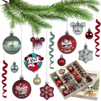sarcia.eu Disney Myszka Mickey ZESTAW bombek, NIETŁUKĄCE bombki na choinkę, plastikowe ozdoby choinkowe, KOMPLET 25 sztuk sarcia.eu Disney Myszka Mickey ZESTAW bombek, NIETŁUKĄCE bombki na choinkę, plastikowe ozdoby choinkowe, KOMPLET 25 sztuk