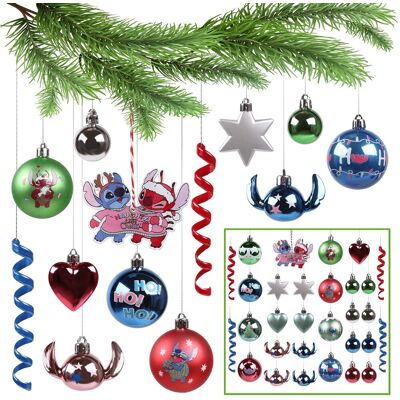 sarcia.eu DISNEY Stitch Zestaw bombek świątecznych, ozdoby choinkowe, plastikowe 30 sztuk sarcia.eu DISNEY Stitch Zestaw bombek świątecznych, ozdoby choinkowe, plastikowe 30 sztuk